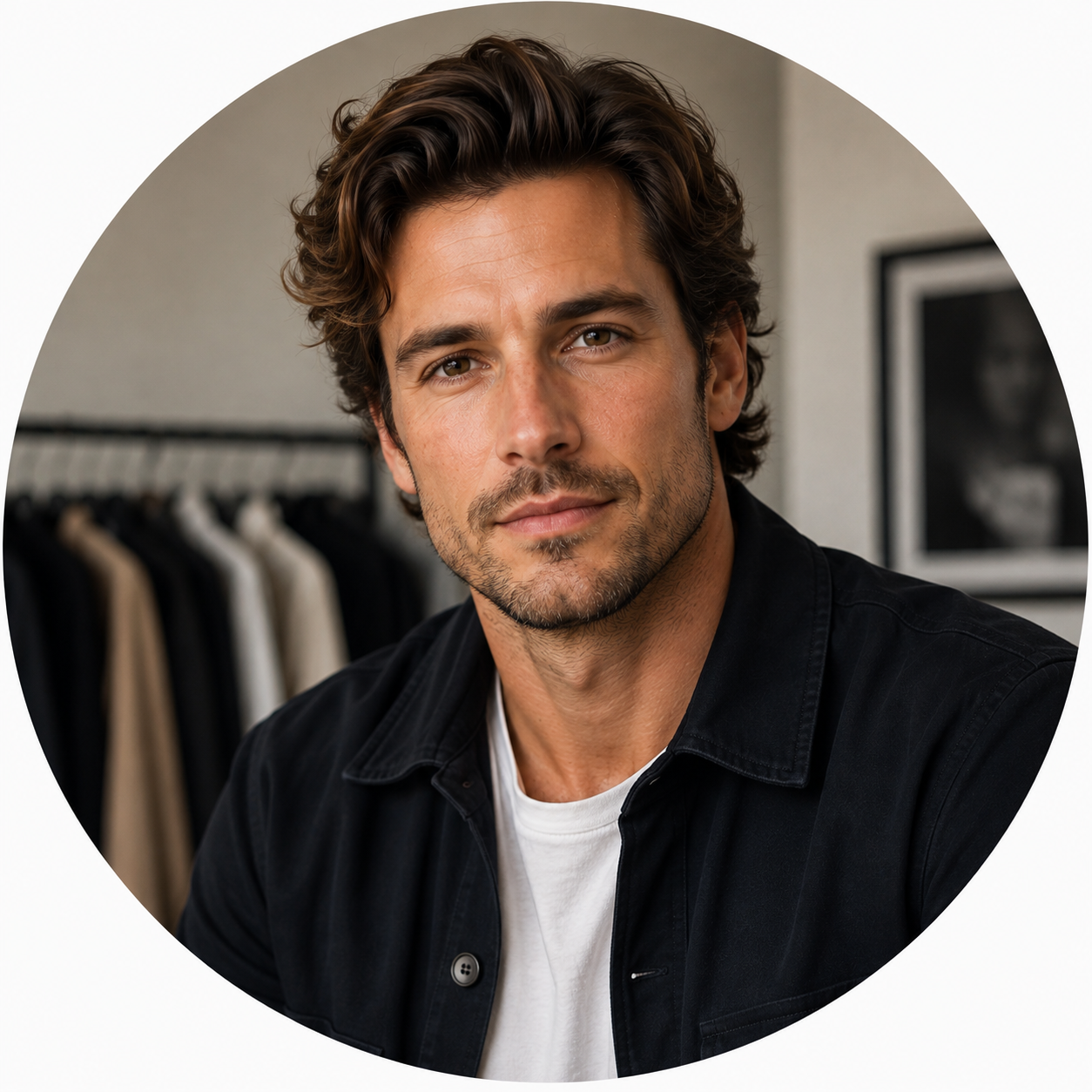 Portrait of Chris Dalton, CMO of an apparel brand